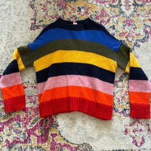 Rainbow urban knit sweater